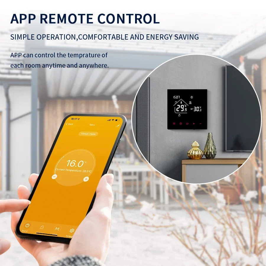 Tuya WiFi Smart Thermostat LCD Display Touch Screen For Gas Boiler Temperature/Electric Floor Heating Water Remote Controller