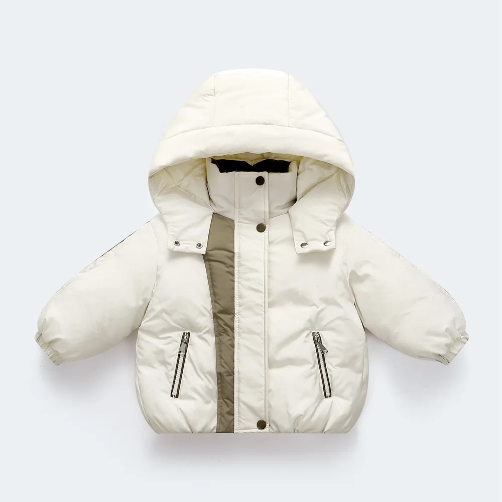 

Winter Kid Girl Cotton Padded Coat Fashion Hooded Parka Outerwear Thicken Warm Baby Boy Jacket Clothes Infant Child Outwear A777