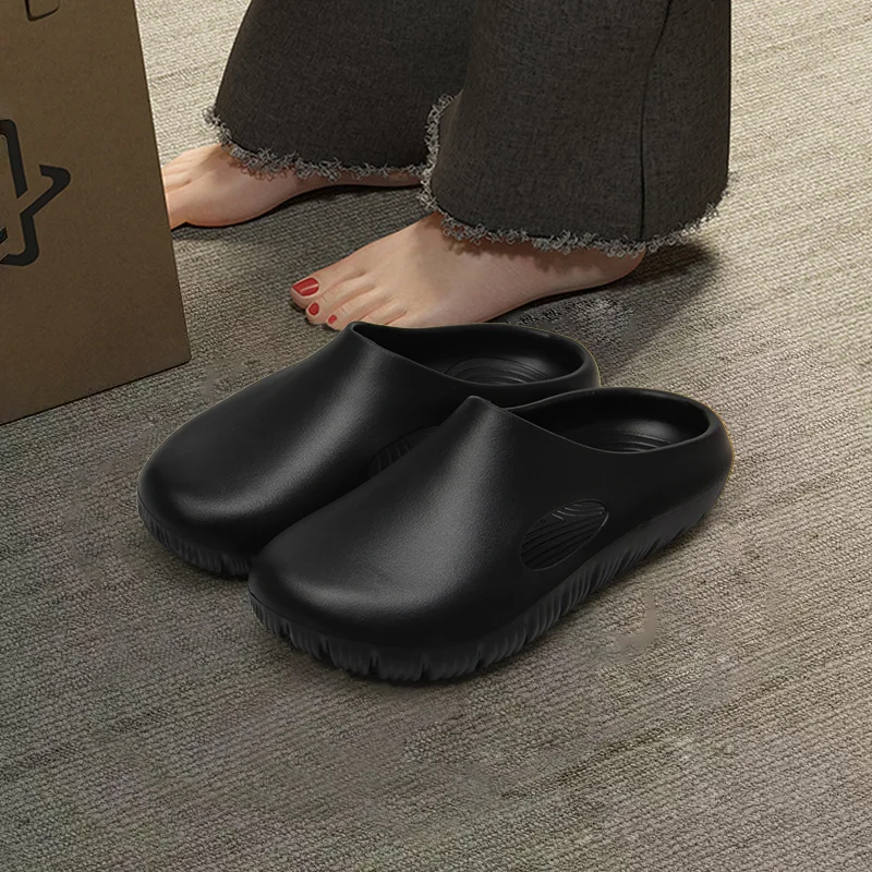 Herren EVA-Slipper mit geschlossener Zehenpartie, rutschfeste, weiche Mules-Schuhe, leichte, atmungsaktive Indoor-Outdoor-Strand-Sandalen. – Detail 4