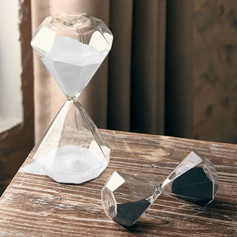 5-60 Minutes Glass Diamond Hourglass Sand Clock Newest Nordic Modern Home Decoration Sandglass Office Ornaments Children's Gifts