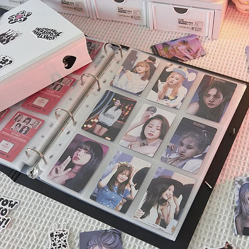 A4/A5 Large Capacity Kpop Binder Photocard Holder with Baffle 25/50pcs Inner Pages Sleeves Photo Album Idol Picture Collect Book