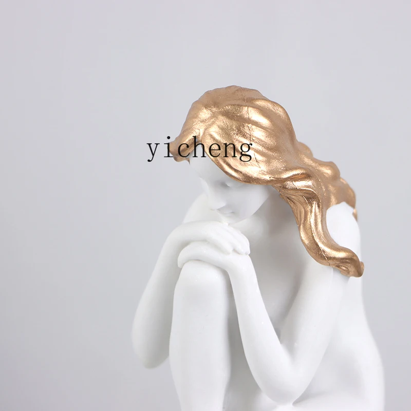 FY Sculpture Sitting Ball Figure Sales Office Decoration Creative Art Villa Ornament