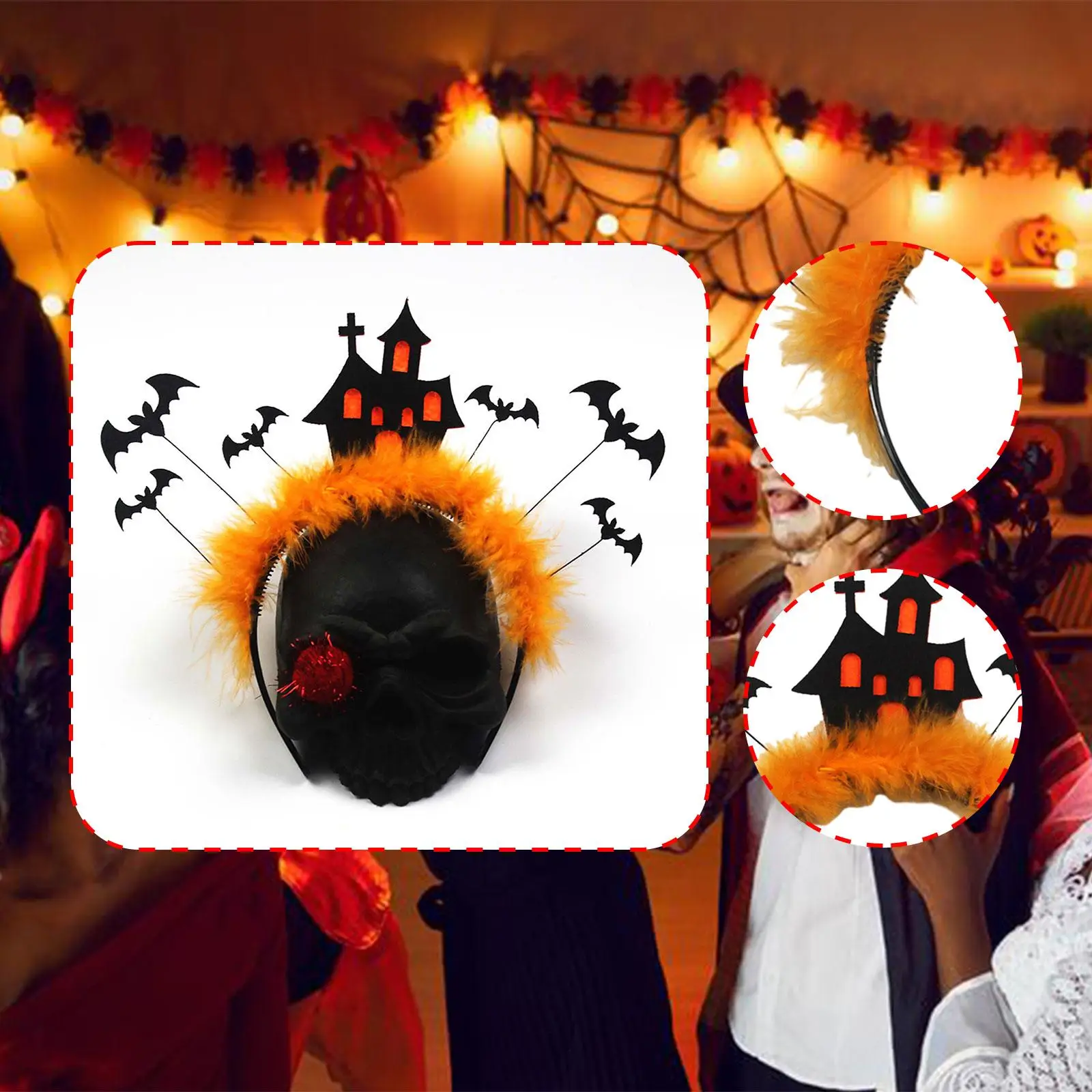 ที่คาดผมฮาโลวีนคอสเพลย์ Headwear สําหรับการแสดงบนเวทีปาร์ตี้