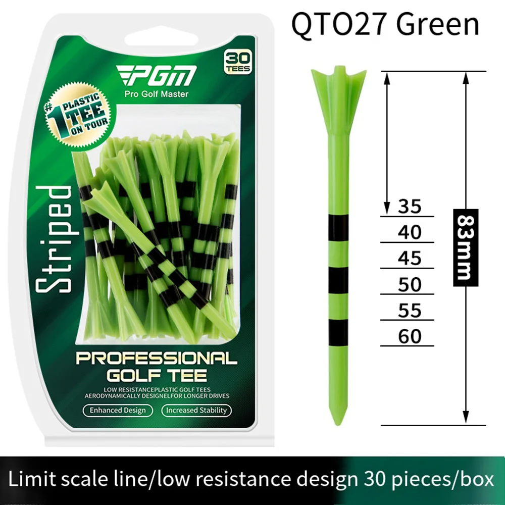 PGM QT027 Großhandel Kunststoff-Golftees 30 Stück pro Box 83mm Großer Durchmesser Golftees mit Markierungsfunktion für lange Bälle – Detail 6