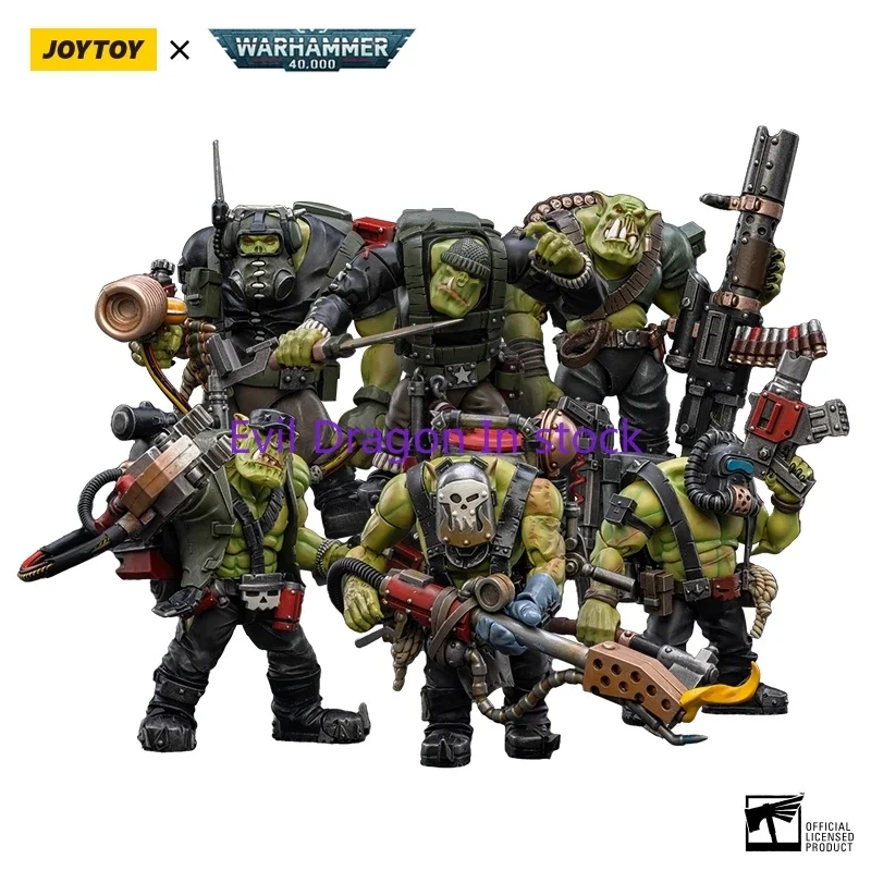 JOYTOY Warhammer 40k 1/18 Action Figures Anime 12CM Ork Kommandos Nob Nazbog Ragrob Snarit Rotbilge Balrukk Collection Model Toy