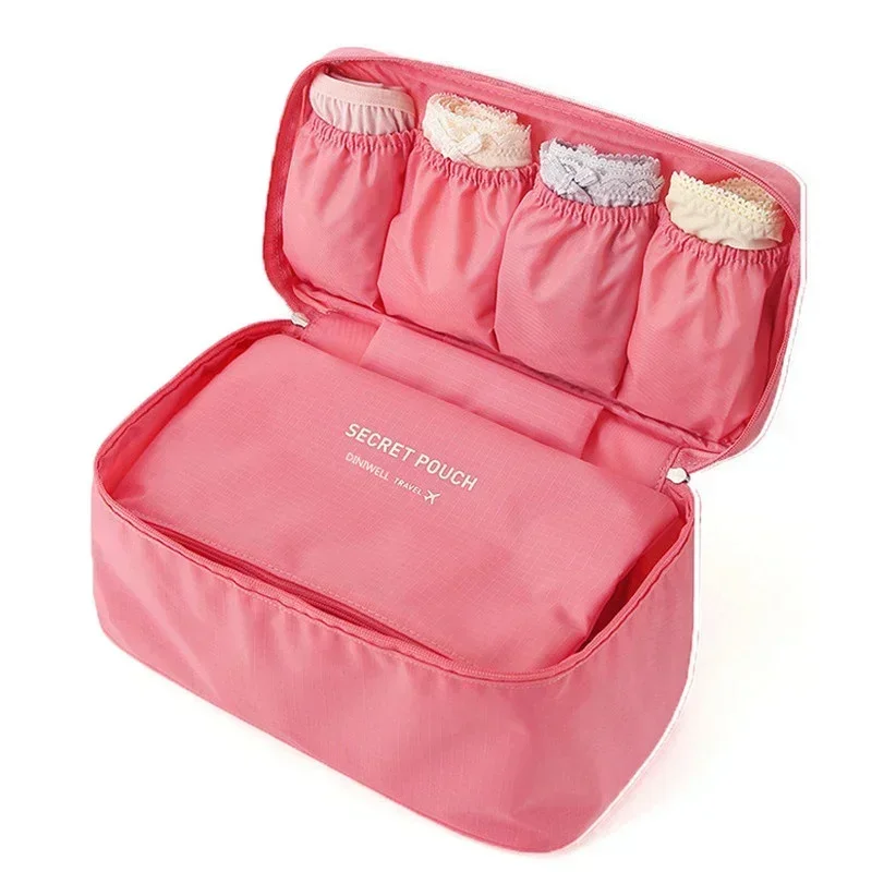 Cosmetic Underwear Organizer Lingerie Bra Travel  Storage Bag Luggage Suitcase Pouch Zip Cases Clothes