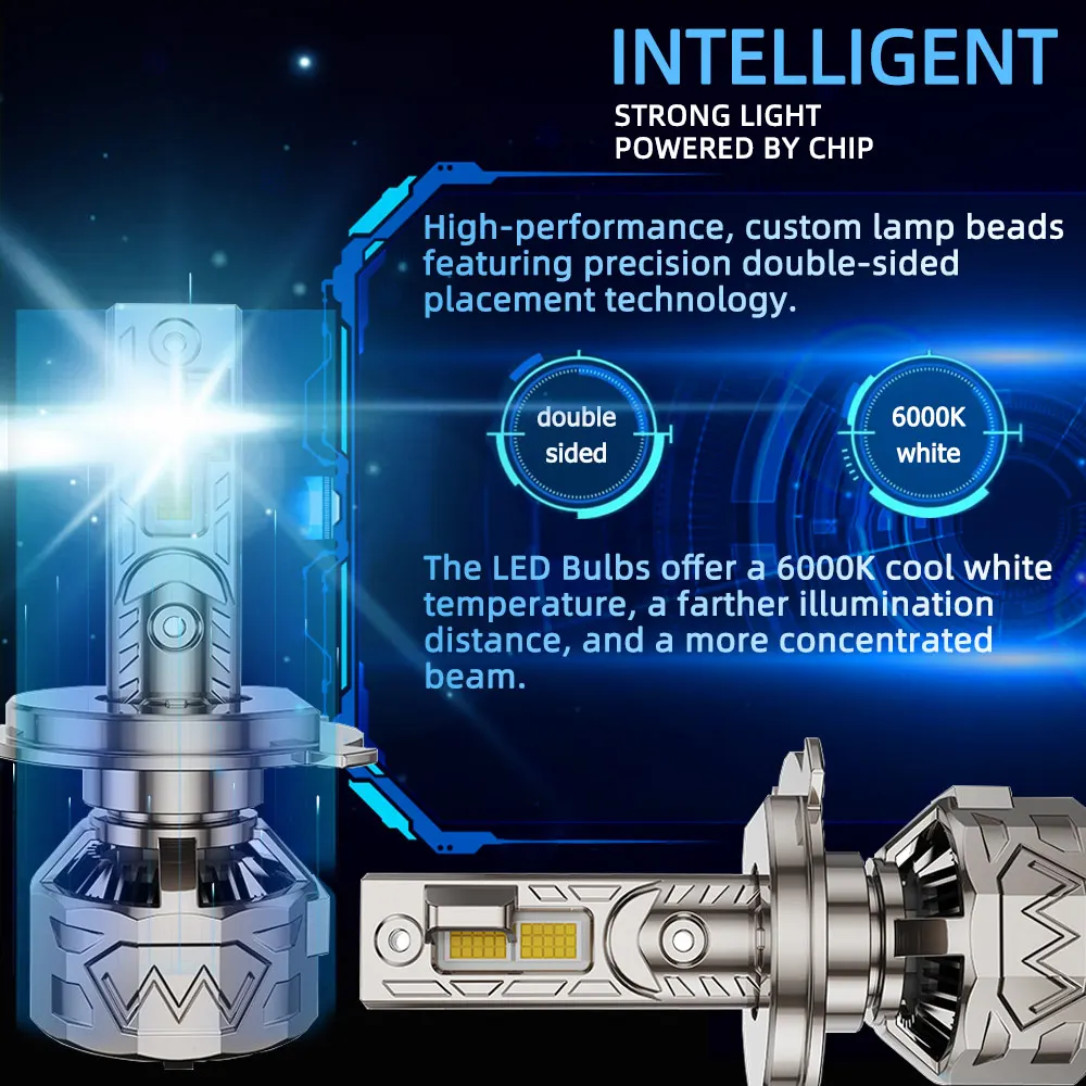 رأس LED عالي الطاقة للسيارة ، ضوء جديد ، حافلة ، رقائق CSP ، مصابيح ، h7 ، h4 ، h8 ، h9 ، h11 ، مصابيح ، أضواء ، أضواء ، hb3 ، hb4 ، 2.8 W ، ford K ، 12 فولت ، h7 #3