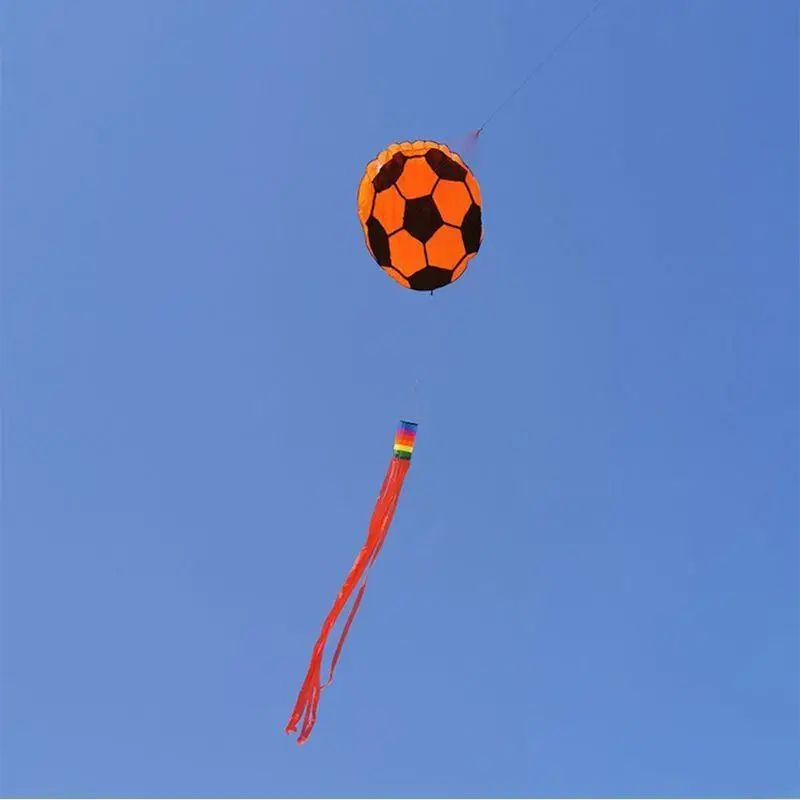 Kite futebol kite macio, resistente a rasgos, jogo esportes ao ar livre, qualidade, fácil voar, borla longa,