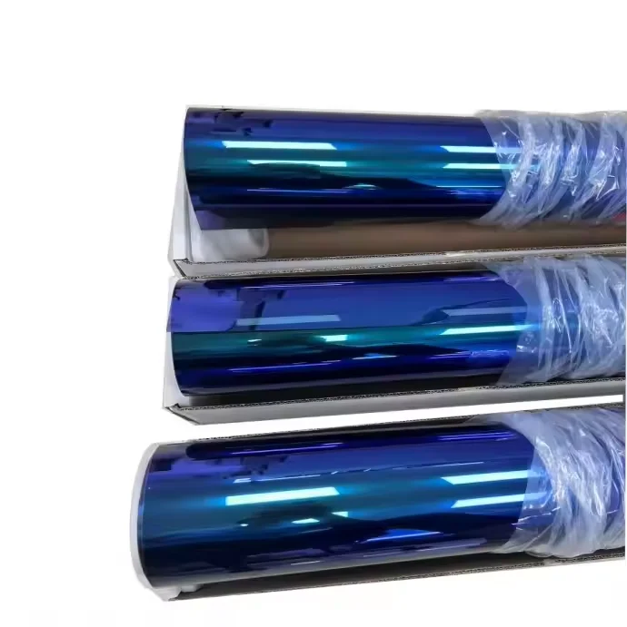 

Пленка для изменения цвета автомобиля 20-85% VLT, самоклеящаяся, сине-фиолетовая, хамелеон, для лобового стекла, солнцезащитная, автомобильная тонировочная пленка-хамелеон