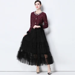 JAMERARY Brand Runway Summer Baroque Two Piece Set Women Boho Floral Print Cup Padded Golden Button Crop Tops + Long Skirt Suits