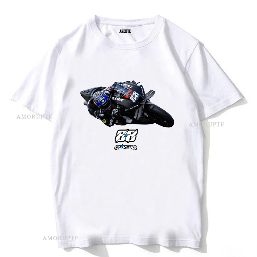 

New Men Short Sleeve Hip Hop Sport Boy Casual Tees Motorcycle Riding Lovers Miguel Oliveira 88 Classic T-Shirt White Tops