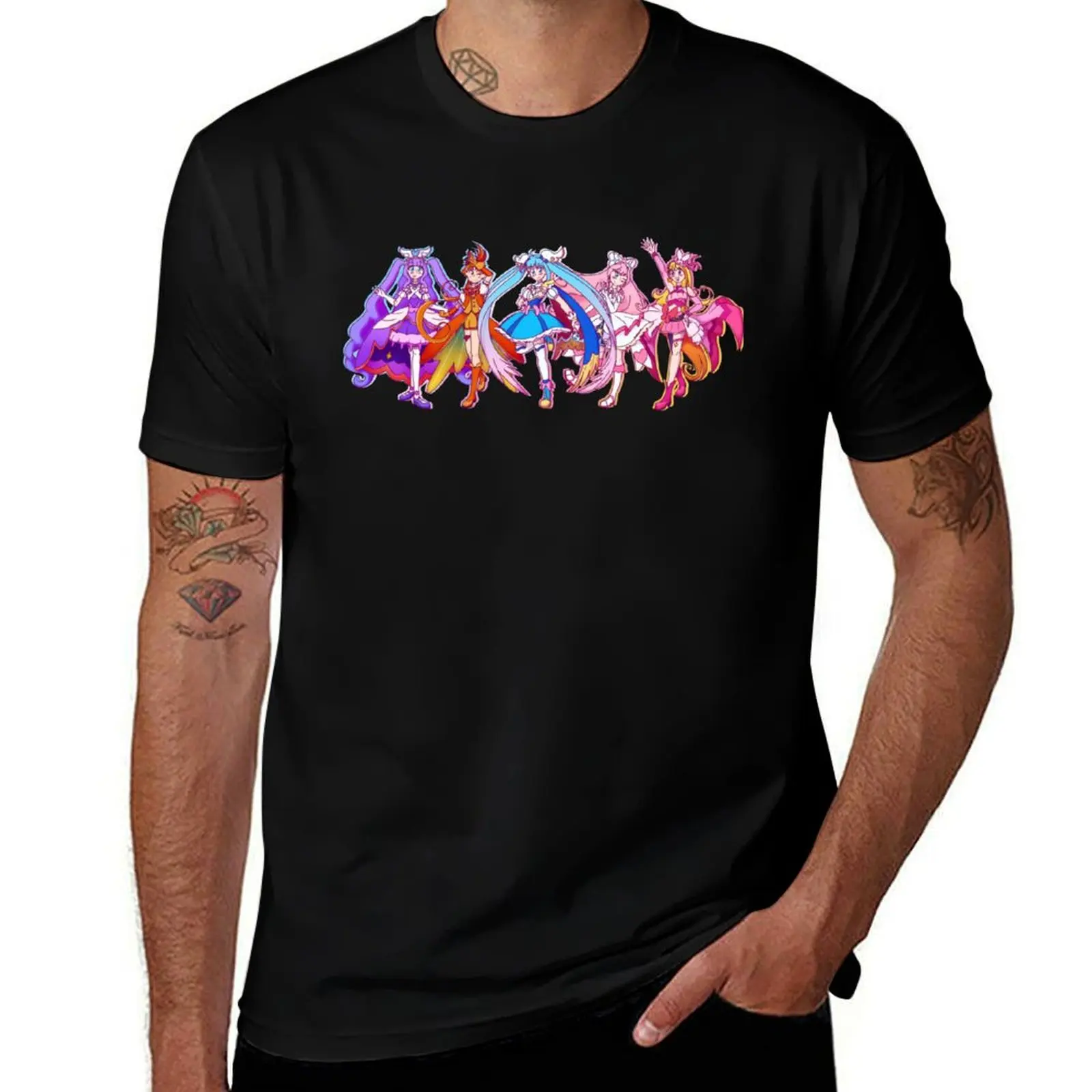 Hirogaru Sky Precure Pretty Cure Team! T-Shirt Basic All Season Solid T-Shirt