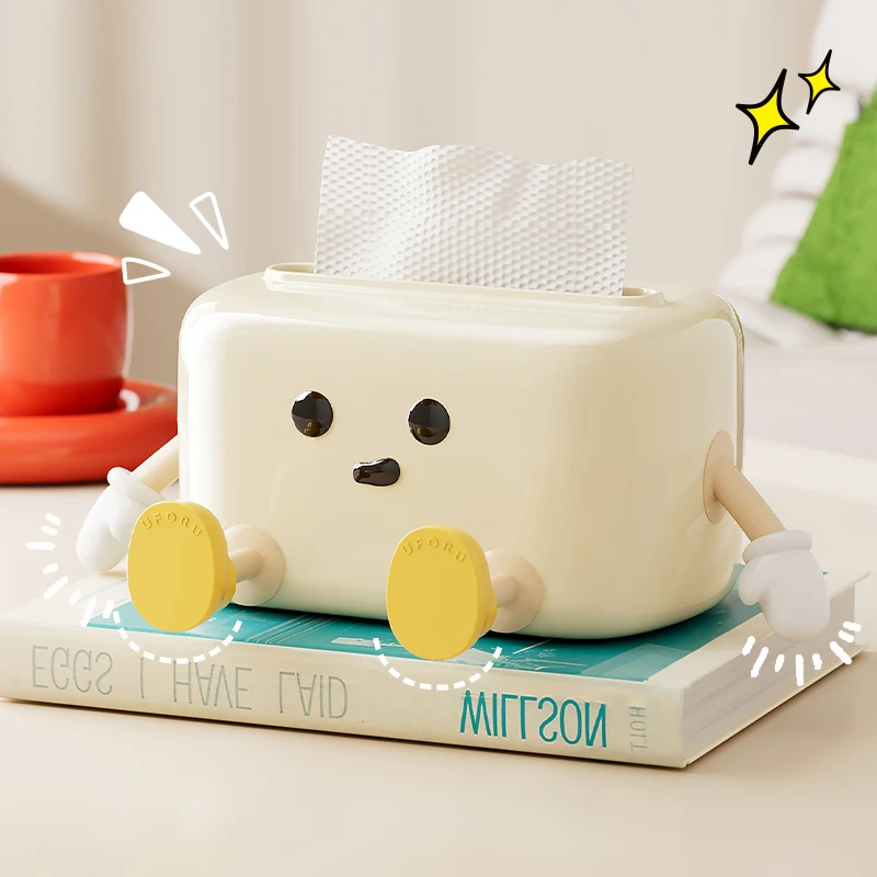 UFORU Desktop cute tissue box household creative living room bedroom decoration creative simple multi-functional paper box
