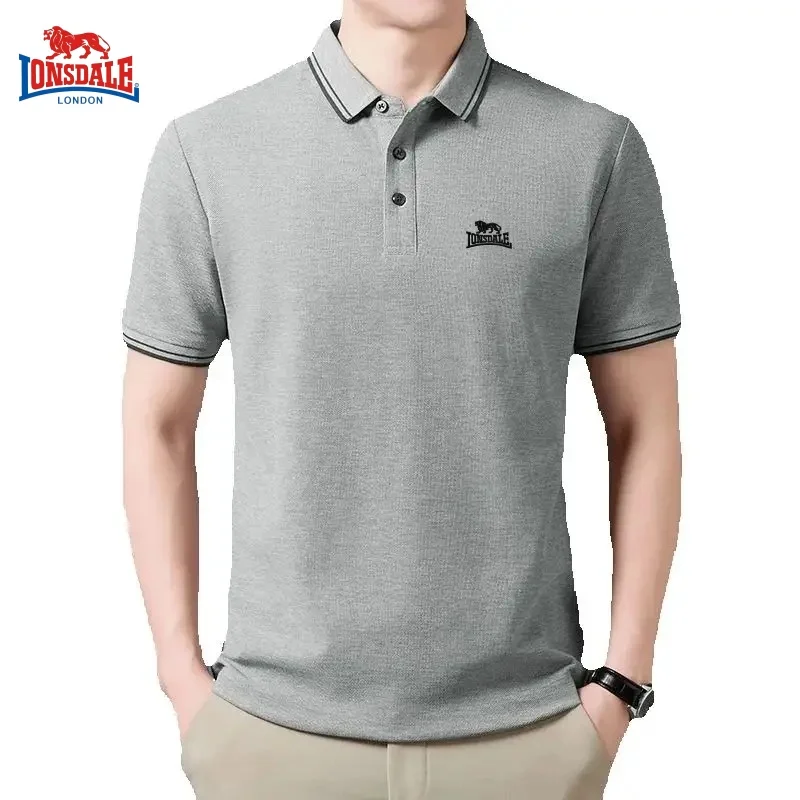 Summer men's high-quality short sleeved polo shirt, new fashionable and casual, sweat absorbing and breathable T-shirt top