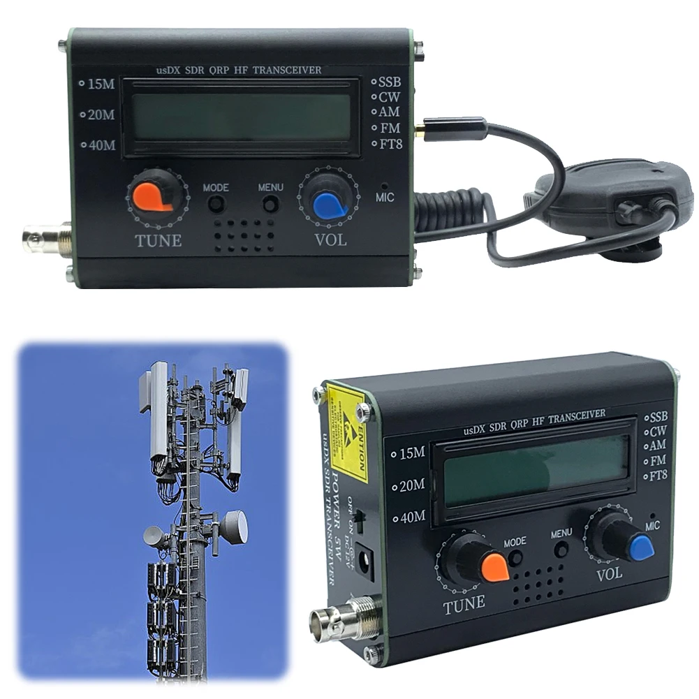 5W UsDX All Mode HF Transceiver QCX-SSB To SSB 3-Band SDR QRP HF Transceiver All Mode Transceiver with Handheld Microphone