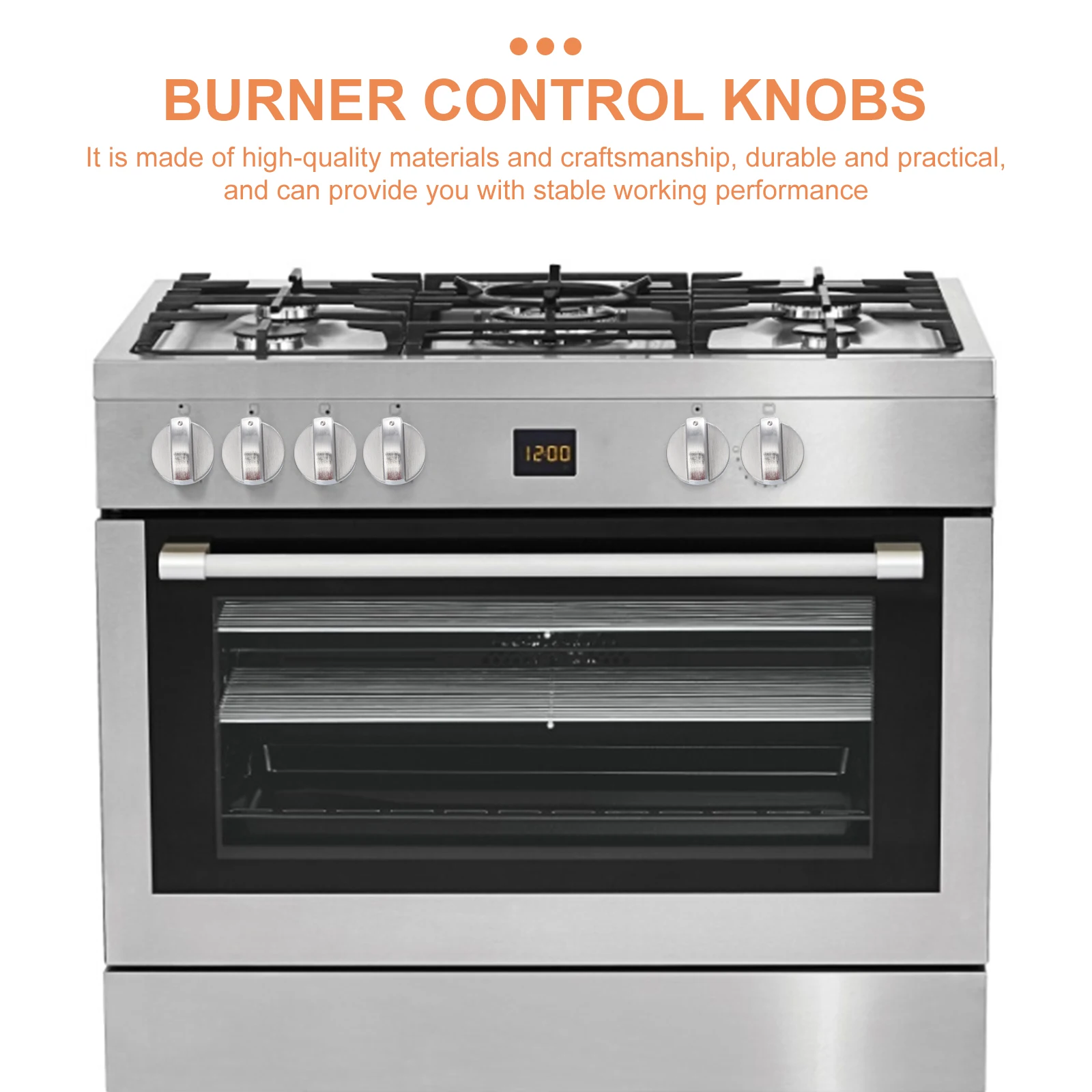 

4Pcs Gas Stove Knobs Zinc Alloy Replacement Stove Burner Knobs Universal for Electric Range Oven Cooktop Electric Range Knob