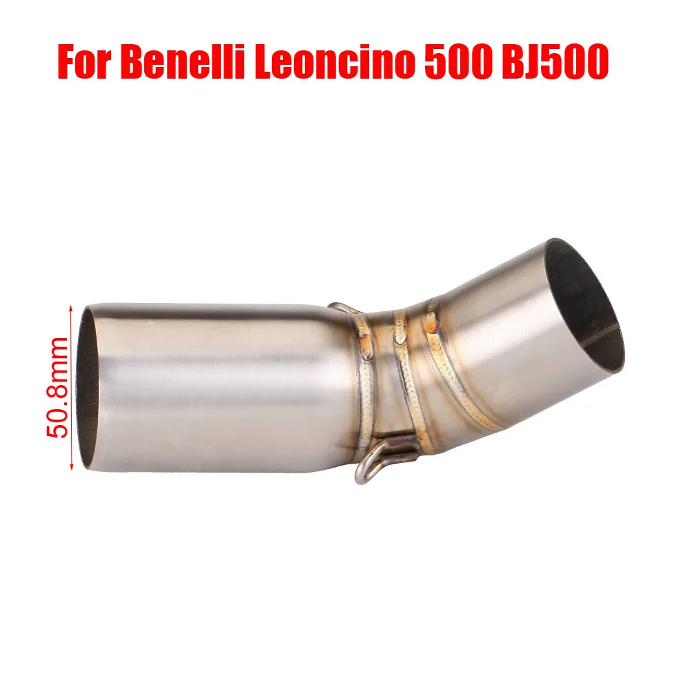 51MM Stainless Steel muffler Connect Middle Link Pipe For Benelli Leoncino 500 BJ500 Motorcycle Exhaust Escape Slip On