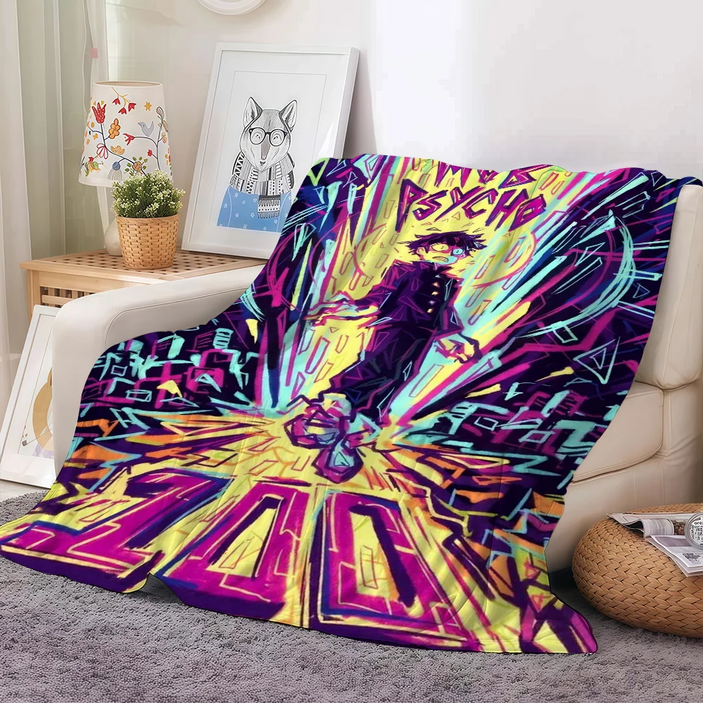 

Hot Anime M-Mob P-Psycho 100 Blanket Warm And Soft Suitable For Bedroom Living Room Sofa Bed Office Travel Camping