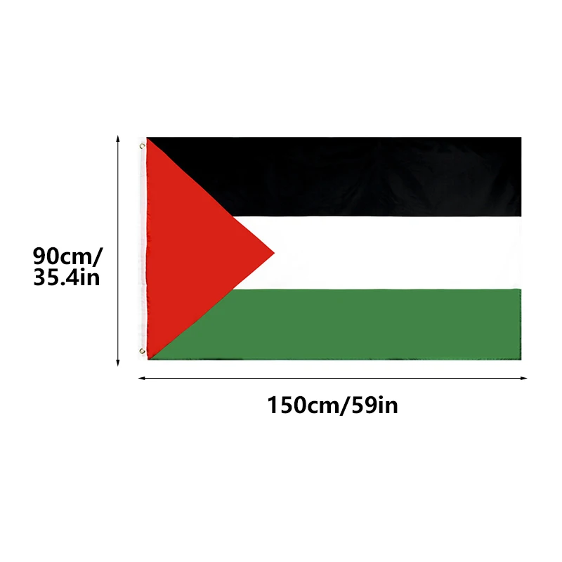 90cmx150cm Palestinian Flag Polyester Material image 3