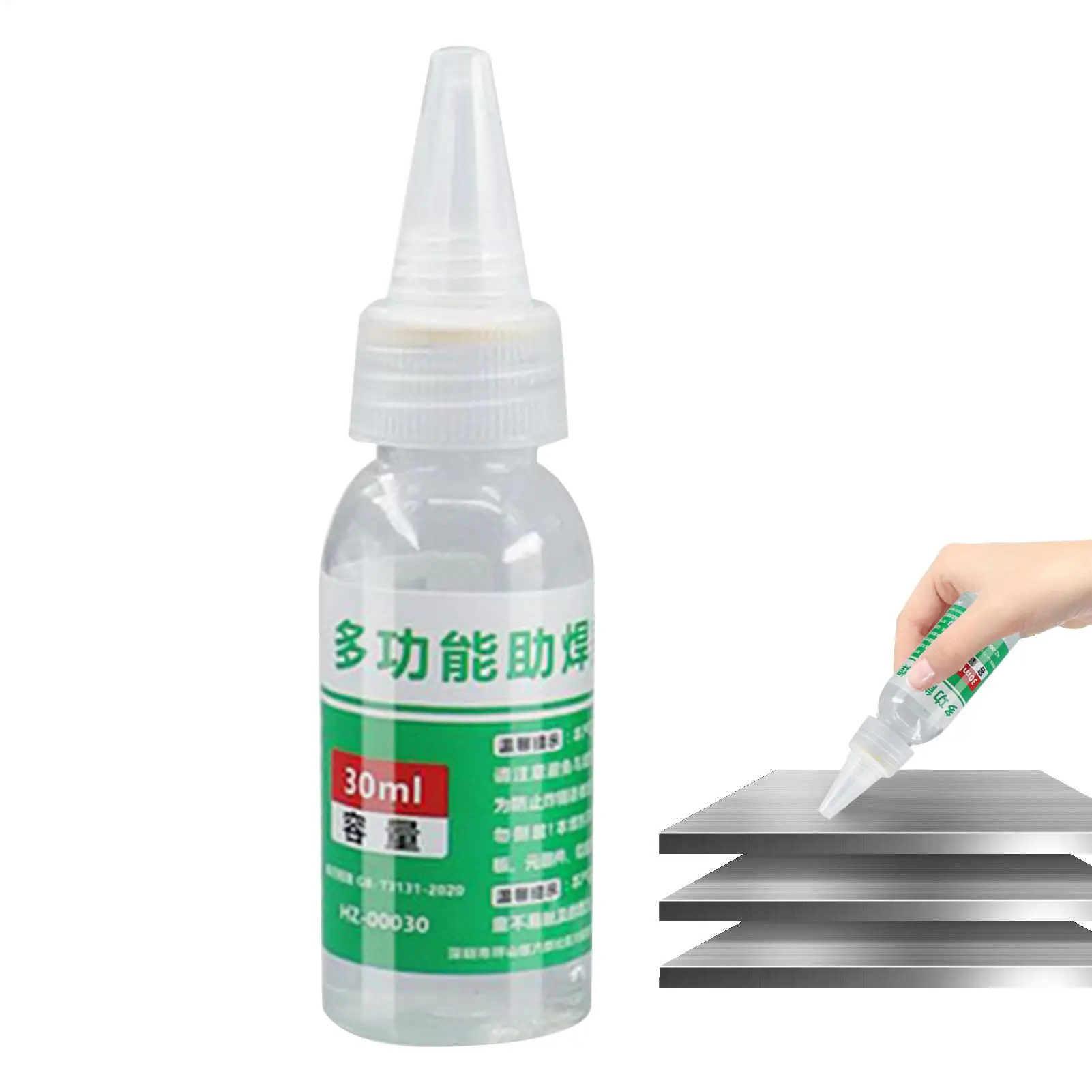 Liquid Soldering Flux 30ml Rosin Core Flux High-Frequency Use For Electronics Repair Battery Electrode, Stainless Steel & Nickel