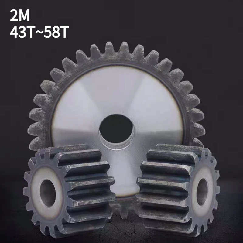 

45# 2M Spur Gear Steel Material Cylindrical Gears For Transmission Accessories Part 43T~58T