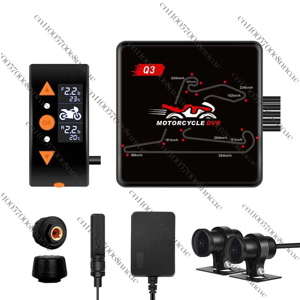

VSYS Q3D Motorcycle Video Recorder With OLED Wired Controller Motorcycle Rearview Android Dashcam Support OEM Services