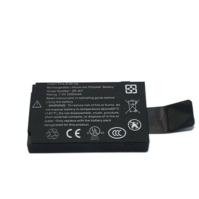 For ZKTeco iFace 301 302 501 502 701 702 Attendance Machine Replacement Battery ZK-IK7 2000mAh Li-Polymer Access Control Battery