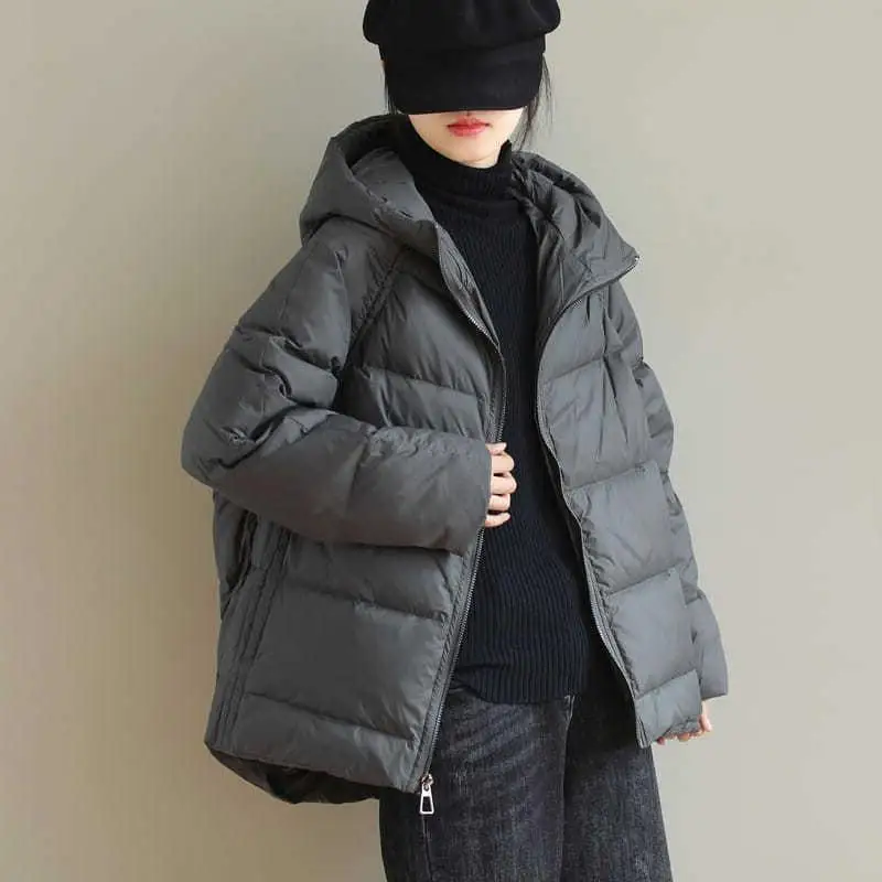 Oversized Women's Lightweight Hooded Cotton Jacket Women's 2025 New Winter Jacket