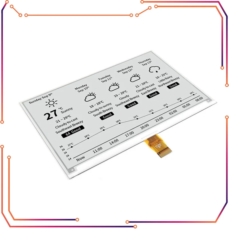 MICROBOT Raspberry Pi 7.5 inch e-Paper E-Ink Display HAT 7.5inch SPI Interface 800×480 for Arduino STM32 Jetson Nano
