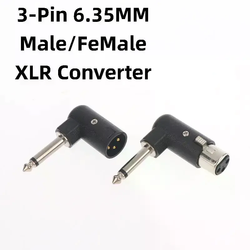 1/2Pcs XLR Plug Male/Female To 6.35mm Male Adapter 3-Pin Balanced Audio Interface For Microphones Speakers Audio Interfaces
