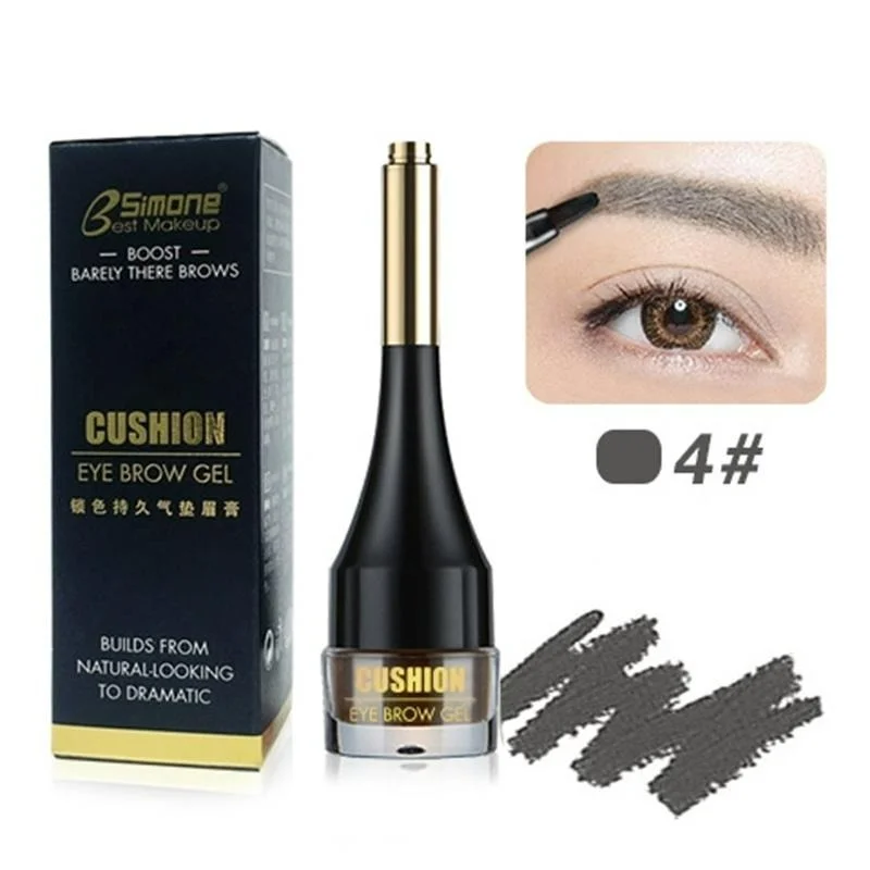 Waterproof Eyebrow Cream Enhancers Long-lasting Natural Brow Tinted Gel Air Cushion Cream Dyeing Brow Makeup Cosmetics 4 Colors