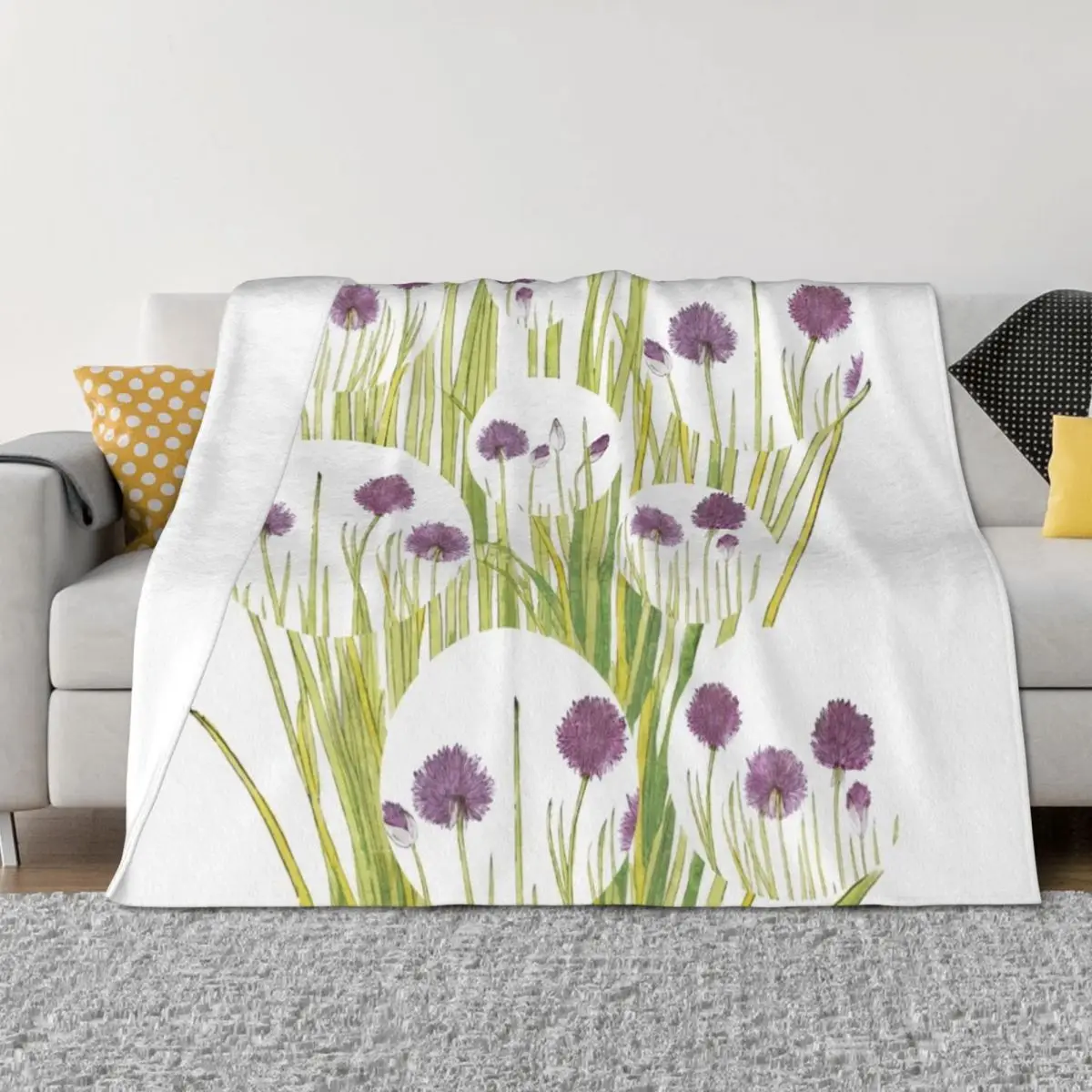 

Botanical watercolour Throw Blanket Hair sofa bed Quilt Beautifuls Blankets