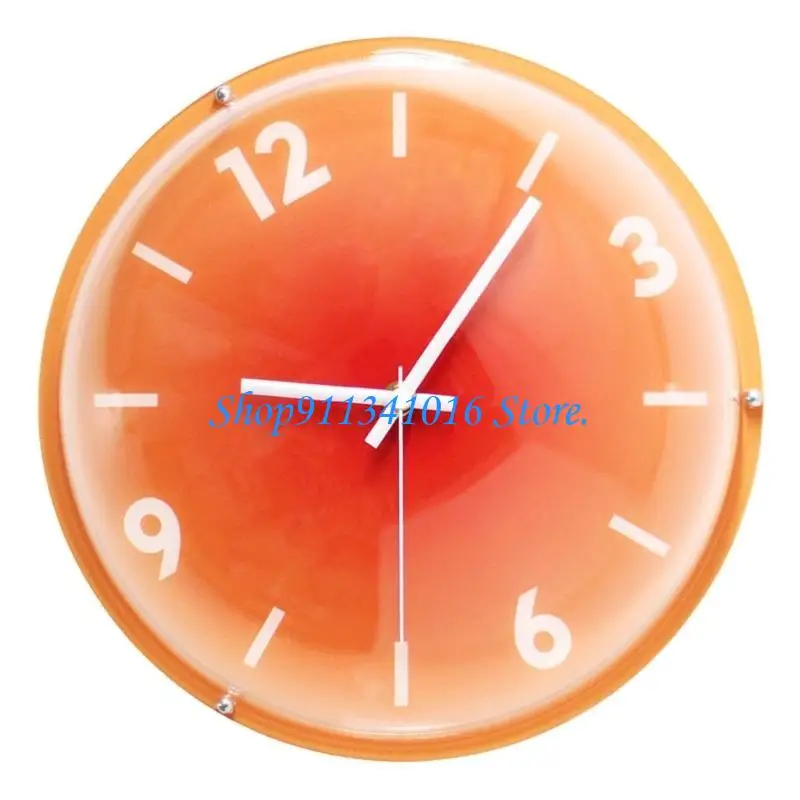 

4X7B Quiet Quartzs Bubble Clock with Gradients Sunset Design for Modern Home Decors