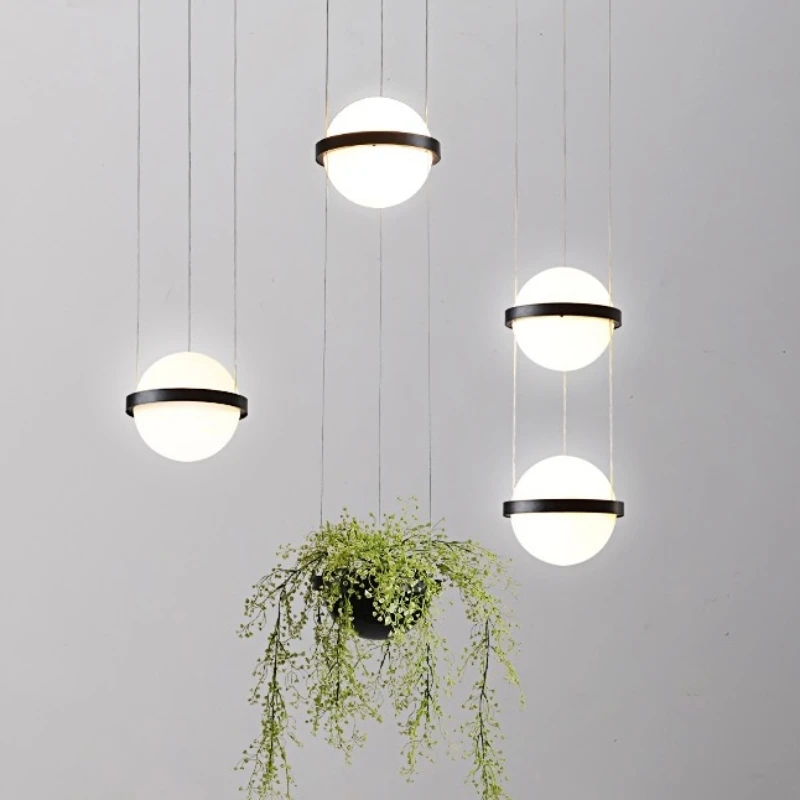 Nordic Modern Flowerpot Pendant Lamp Bedroom Bedside Decoration Lighting Restaurant Dining Room Personality Light Hanging Home