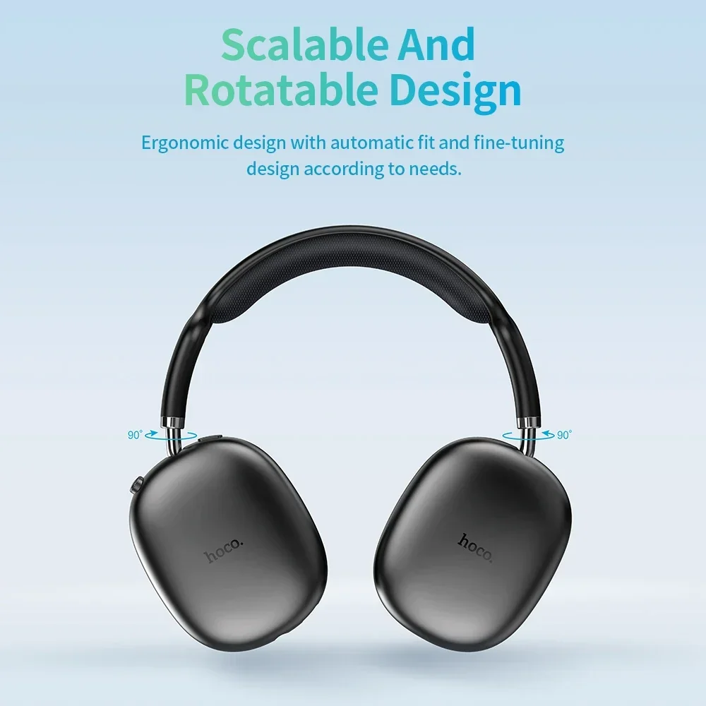 W35 Air Upgrade Draadloze Bluetooth 5.3 Muziek Hoofdtelefoon Microfoon HiFi Audio Headset Stereo Geluid Sport Oortelefoon 40 MM Driver 45 HOCO
