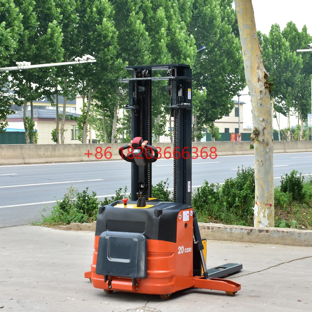 

YG Customized CDD10 2-ton Electric Stacker Crane Lead-Acid Battery AWD 3Meters 4.5 Meters High With Side Legs