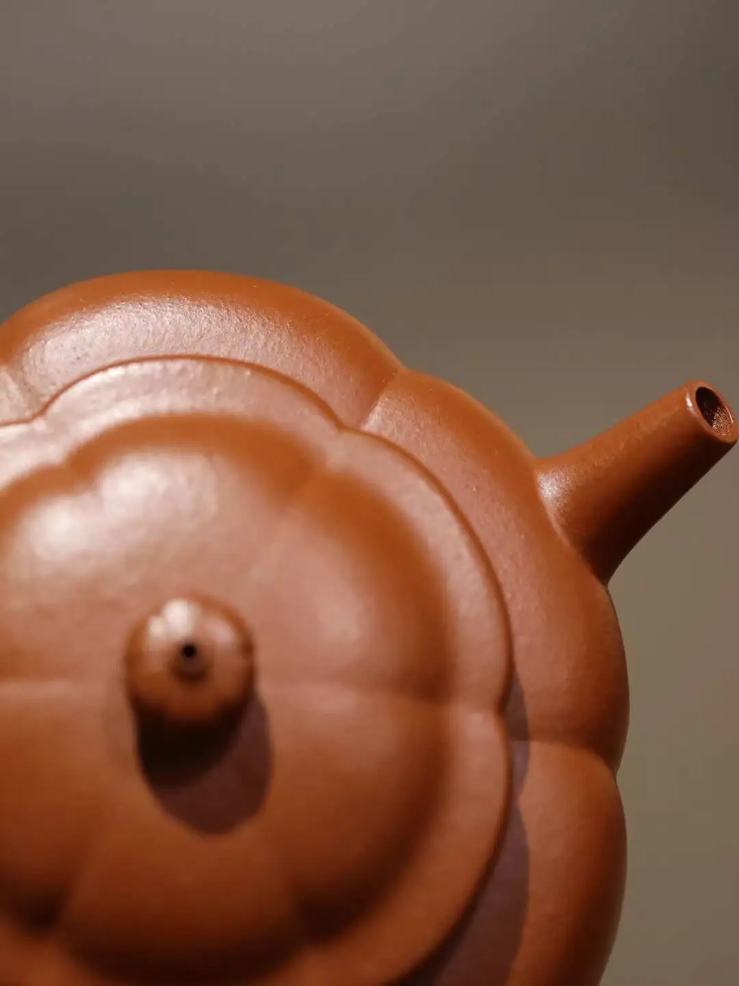 Yixing Purple Finger Sand Mark Small Flat Lamp With Ribbed Texture Tea Brewing Tool Original Ore Zhaozhuang Raw Clay