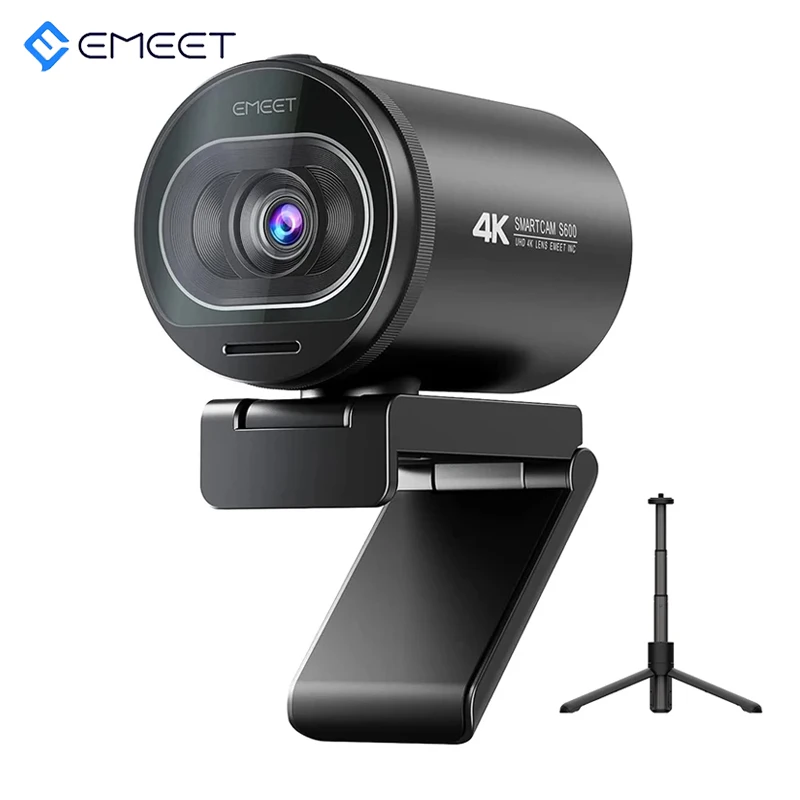 Webcam 4K Streaming Web Camera 1080P 60FPS USB Camera EMEET S600 Autofocus Living Stream Camera With Mics for Tiktok/YouTube