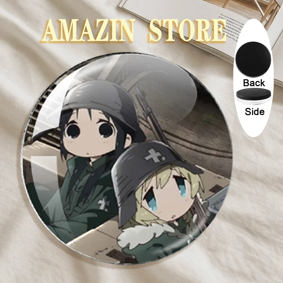 Hot Sales Girls Last Tour Cabochon 25MM-50MM Glass Cabochon Refrigerator Magnet Whiteboard Magnet Shoujo Shuumatsu Ryokou