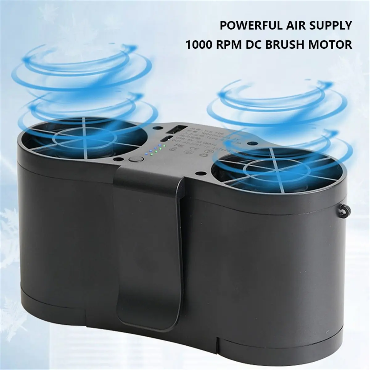

[ABJZ] Portable Waist Fan Emergency Mobile Power 20000mAh Electric Fan Cooler Airflow for Jobsite/Farm/Traveling/Fishing