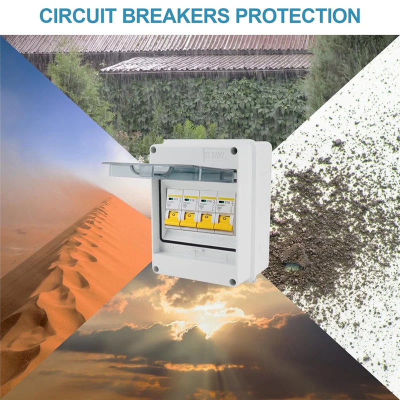 

T99C-Electrical Distribution Protection Box,IP65, 5 Way Miniature Circuit Breaker Box Cover