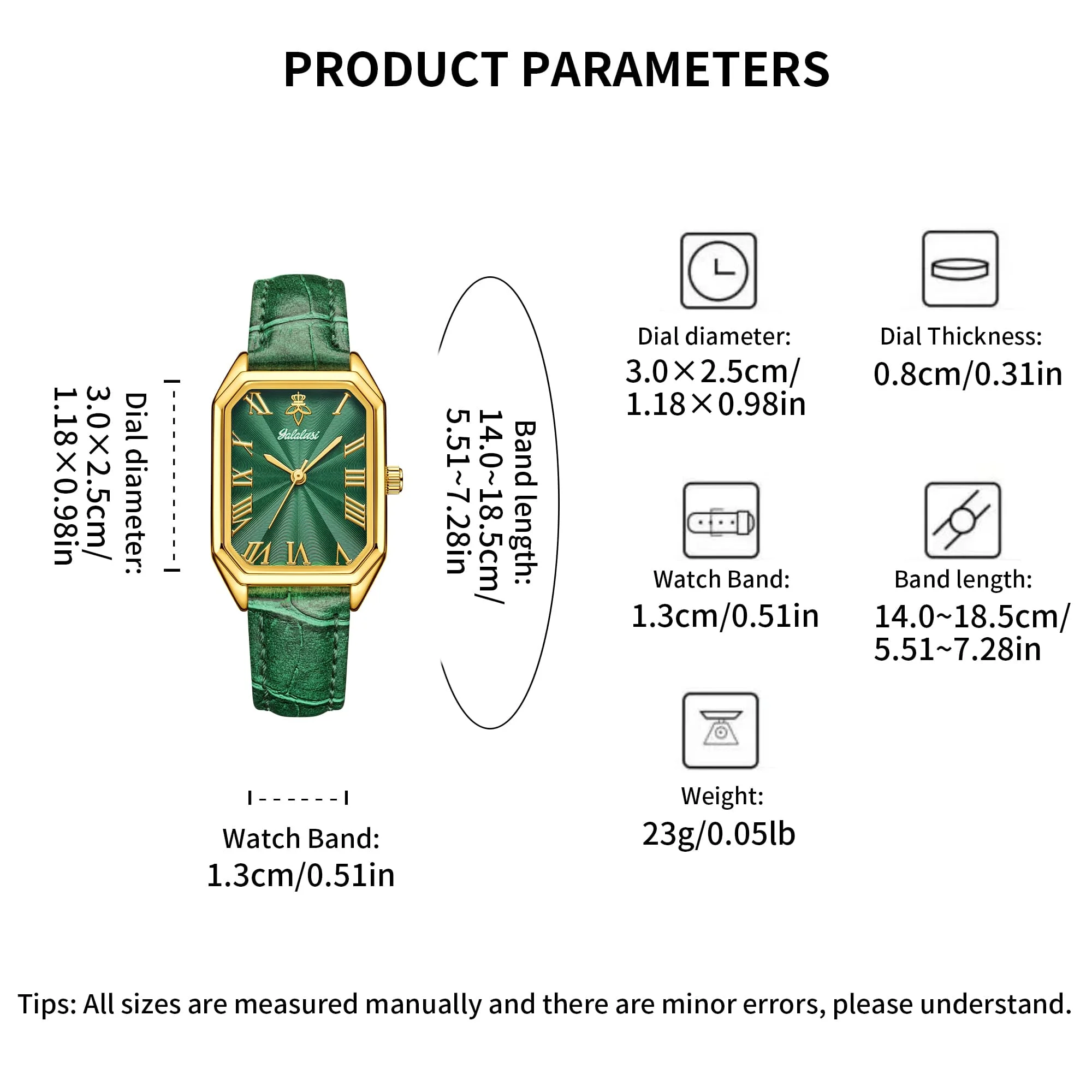 YaLaLuSi Fashionable Ladies’ Watch with a Compact Square Dial and Leather Strap – an Elegant Quartz Timepiece Reloj
