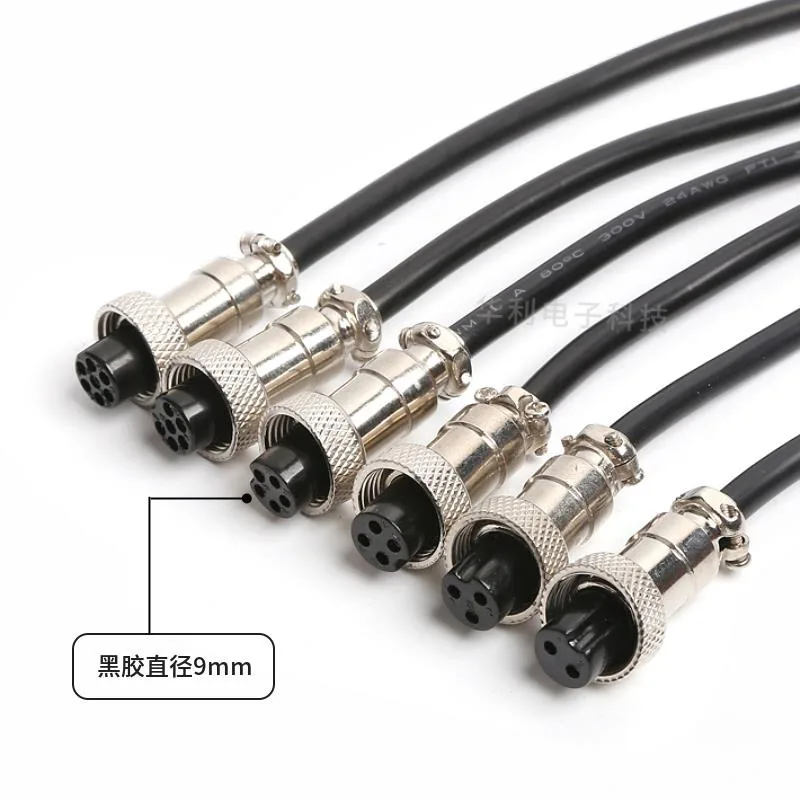 Welding GX12 with Wire Aviation Plug M12-2P 3-Pin 4-Pin 5-Pin 6-Pin Plug P Male Female Head Extension Cable Socket