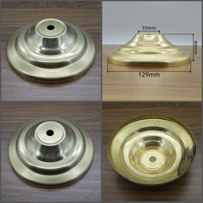 Brass table lamp base unpolished desk light canopy base copper ceiling plate customizable processing of copper DIY accessories