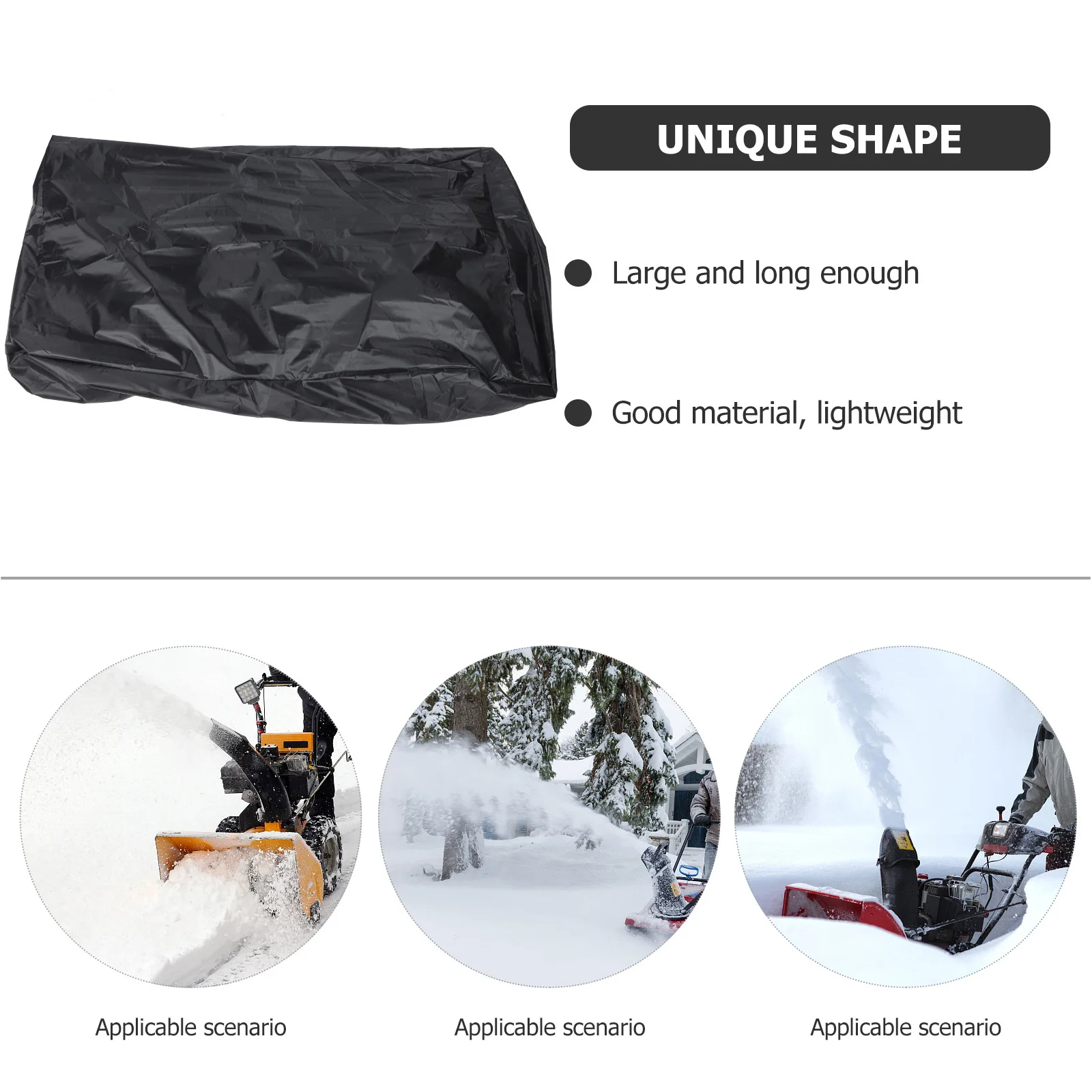 

Snow Blower Cover Waterproof Durable Polyester Universal Fit Most Snow Throwers Outdoor Winter Tool Reusable Blower