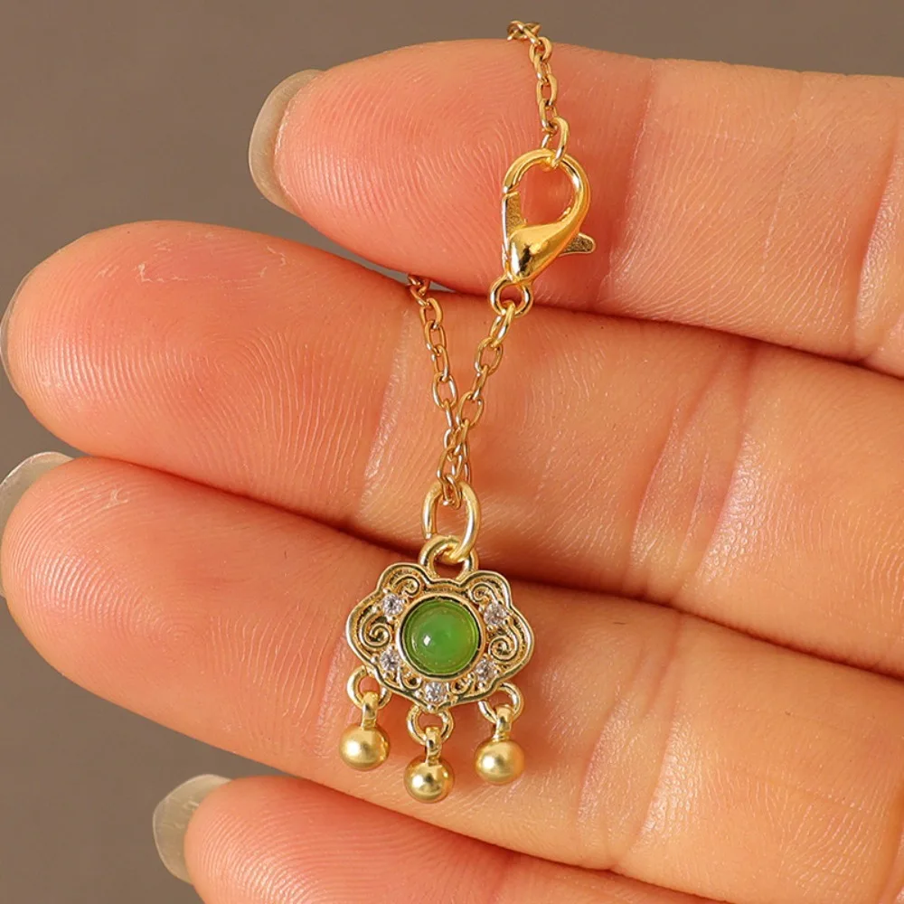 1/6 Miniatuur Simulatie Ketting Chinese Schoonheid Dress Up Mini BJD Jade Gesp Ketting DIY Zegen Mini Jade Kalebas Ketting