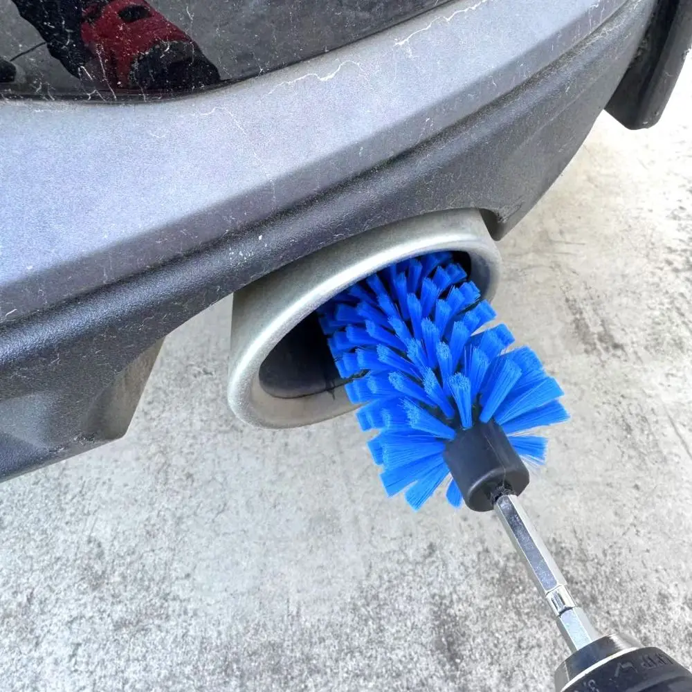 High-Density Bristles Drill Brush Multifunctional No Scratches Tire Cleaning Brush Round Bristle Easy-to-Use Wheel Brush for Car