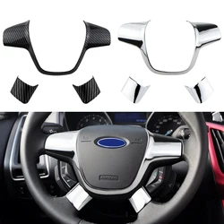 Car Styling Steering Wheel Trim Cover Sticker Decoration Case for Ford Focus 3 MK3 Sedan Hatchback Kuga Escape 2012 2013 2014