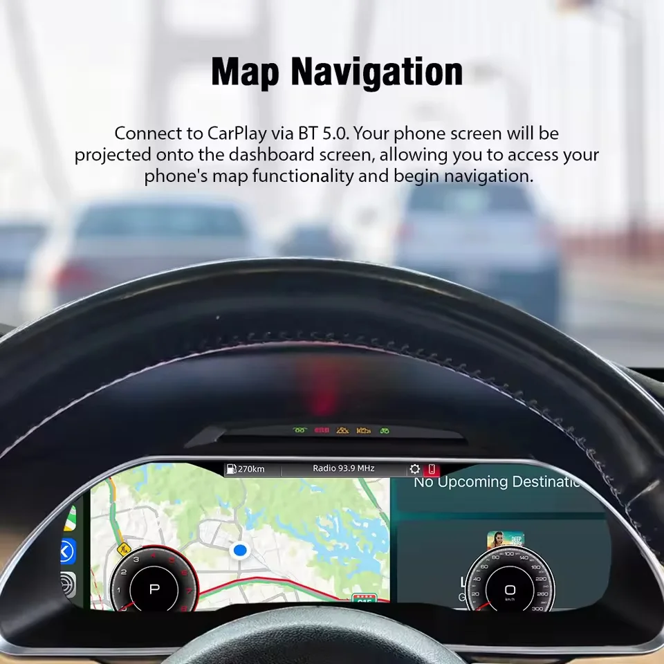 For Audi A5/S5 2009-2016 Speedometer Car Digital Cluster Cockpit Dashboard Instrument Panel Carplay LCD Screen Speedometer