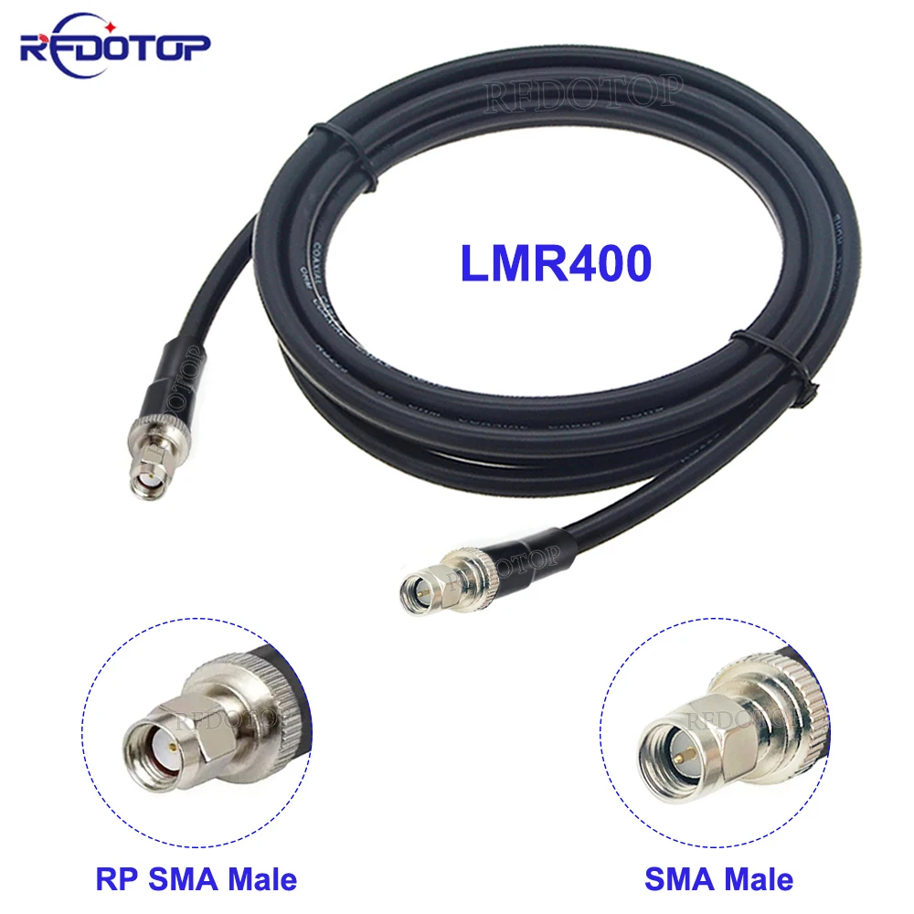 

1Pcs LMR-400 SMA/RP SMA Male to SMA Male/Female Connector LMR400 Cable Cord 50 Ohm 50-7 RF Coaxial Extension Jumper Pigtail